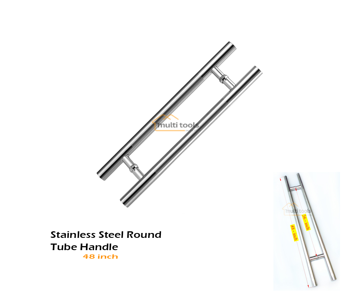 48 Inch Stainless Steel Round Tube Handle